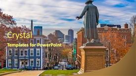  Presentation with boston - PPT theme having bunker-hill-boston-massachusetts-usa background and a tawny brown colored foreground