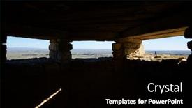  Presentation with civil war - Slides with bunker-used-during-the-spanish background and a black colored foreground