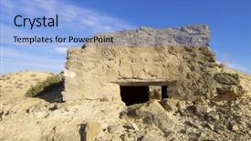  Presentation with civil war - Presentation theme consisting of bunker used in the spanish background and a  colored foreground