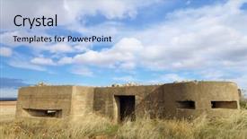  Presentation with civil war - PPT theme enhanced with bunker used in the spanish background and a light blue colored foreground