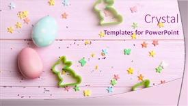  Presentation with cookie - Slides with bunny-shaped-cookie-cutters background and a pink colored foreground