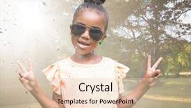  Presentation with peace - Colorful slide set enhanced with bunsi tree - girl in sunglasses making peace backdrop and a lemonade colored foreground