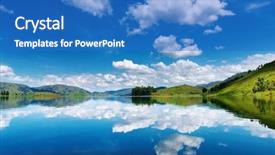 Presentation with uganda - Theme enhanced with bunyonyi lake in uganda background and a teal colored foreground
