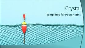  Presentation with fishing net - Slides enhanced with buoy - fishing net with homemade bobber background and a cool aqua colored foreground