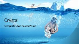  Presentation with vacation - Audience pleasing PPT theme consisting of buoy - my great summer vacation backdrop and a light blue colored foreground