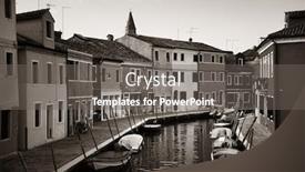  Presentation with historical buildings - Amazing slide deck having burano-historical-buildings-and-canal backdrop and a gray colored foreground