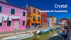  Presentation with venice - Amazing slides having burano village - venice italy - architecture backdrop and a ocean colored foreground