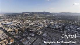  Presentation with downtown los angeles - PPT layouts enhanced with burbank and the 5 freeway background and a dark gray colored foreground