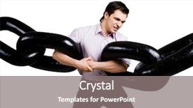  Presentation with chain - Beautiful presentation featuring burdening business - portrait of tense businessman backdrop and a gray colored foreground