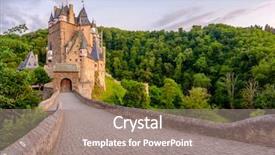  Presentation with german castle - PPT theme consisting of burg eltz castle in rhineland background and a gray colored foreground