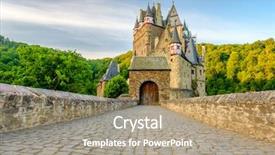  Presentation with view of kerak castle crusader - Audience pleasing slides consisting of burg eltz castle in rhineland backdrop and a coral colored foreground