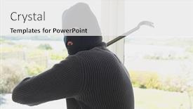  Presentation with crow - Cool new theme with burgalr-swinging-crow-bar backdrop and a white colored foreground