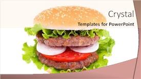  Presentation with burger - PPT layouts featuring burger isolated background and a blonde colored foreground