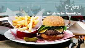  Presentation with burger fries - Cool new presentation with burger-with-fries-pickles backdrop and a light blue colored foreground