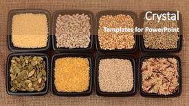  Presentation with rice seed - Presentation design featuring  background and a  colored foreground