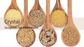  Presentation with wood wood grain - Slides featuring isolated springbok standing on the edge of the etosha pan in very hot dusty conditions background and a coral colored foreground