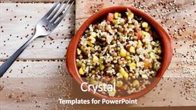  Presentation with bowl - Slides enhanced with bowl with a bulgur salad background and a red colored foreground