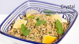  Presentation with wheat bran - Amazing presentation theme having turkish bulgur wheat salad known backdrop and a light blue colored foreground