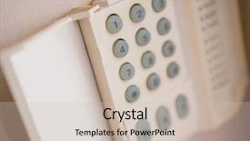  Presentation with security - PPT theme with close up of home security background and a soft green colored foreground