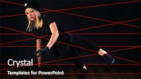  Presentation with laser beam - Beautiful presentation theme featuring burglar climbing through a laser backdrop and a wine colored foreground