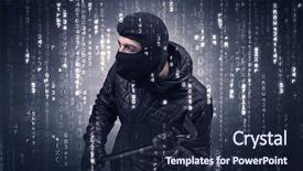  Presentation with hand tools - Audience pleasing presentation consisting of burglar in action with encoded backdrop and a  colored foreground