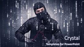  Presentation with hair tools and hairdressing concept - Amazing slides having burglar in action with encoded backdrop and a  colored foreground