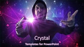  Presentation with database - Audience pleasing PPT layouts consisting of burglar in dark secured database backdrop and a wine colored foreground