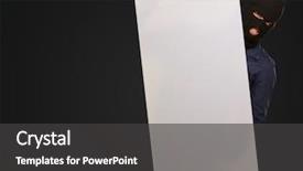  Presentation with blank backgroud - Audience pleasing slides consisting of burglar man holding blank placard backdrop and a dark gray colored foreground