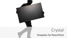  Presentation with award in black and white - Slide set with burglar-with-a-black-mask background and a white colored foreground