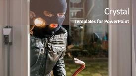  Presentation with birth jesus stained glass window - Cool new slide set with burglar with flashlight and crowbar backdrop and a coral colored foreground