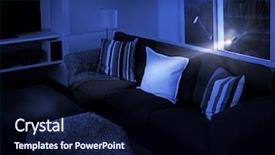 Presentation with living room - Amazing slide set having burglary - unrecognizable person with flashlight backdrop and a navy blue colored foreground
