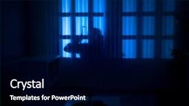  Presentation with breaking through - Theme featuring burglary or thief breaking background and a black colored foreground