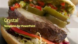  Presentation with pickle - Beautiful slides featuring burguers - hamburger with lettuce and spicy backdrop and a tawny brown colored foreground