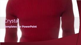  Presentation with polo - Slides consisting of burgundy-knitted-longsleeve-polo-neck background and a violet colored foreground