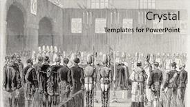  Presentation with tribute - Audience pleasing PPT theme consisting of burial ceremony - antique illustration of solemn funereal backdrop and a light gray colored foreground