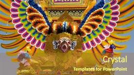  Presentation with tower - Presentation enhanced with burial ceremony - balinese cremation tower background and a gold colored foreground