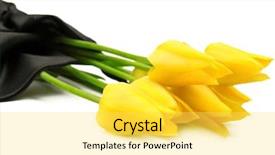  Presentation with funeral - PPT layouts consisting of burial ceremony - bouquet of yellow flowers background and a yellow colored foreground