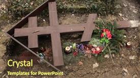  Presentation with orthodox - Presentation with burial ceremony - fallen orthodox cross background and a  colored foreground