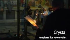  Presentation with prayer - PPT layouts with burial ceremony - prayer in the temple background and a black colored foreground