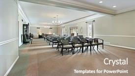  Presentation with funeral - Audience pleasing slide set consisting of burial ceremony - view inside funeral home backdrop and a coral colored foreground