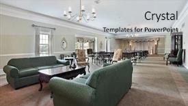  Presentation with funeral - Colorful theme enhanced with burial ceremony - view inside funeral home backdrop and a light gray colored foreground