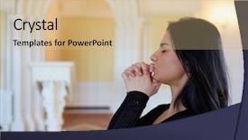  Presentation with church people - PPT theme consisting of burial people and mourning concept background and a soft green colored foreground