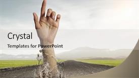  Presentation with alive - Amazing presentation theme having buried alive but not broken backdrop and a  colored foreground