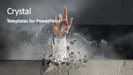  Presentation with alive - Slide set featuring buried alive but not broken background and a  colored foreground