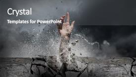  Presentation with alive - Presentation design consisting of buried alive but not broken background and a gray colored foreground