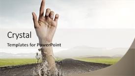  Presentation with alive - Beautiful slide set featuring buried alive but not broken backdrop and a  colored foreground