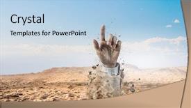  Presentation with alive - Audience pleasing theme consisting of buried alive but not broken backdrop and a  colored foreground