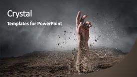  Presentation with alive - Slides consisting of buried alive but not broken background and a dark gray colored foreground