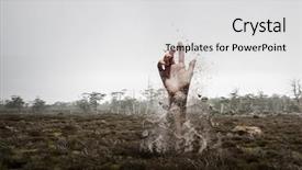  Presentation with alive - Slide set consisting of buried alive but not broken background and a light gray colored foreground