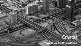  Presentation with khalifa - Amazing slide set having burj khalifa - dubai city skyline main road backdrop and a dark gray colored foreground
